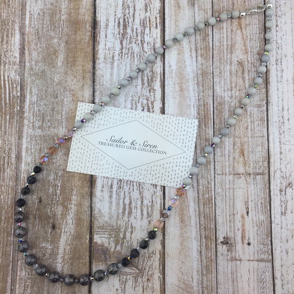 Jewelry - Colorblock Ombre Necklace Pink and Grey Necklace